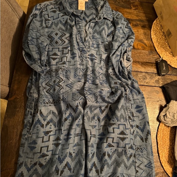 Anthropologie Blue Midi Dress - Picture 3 of 5